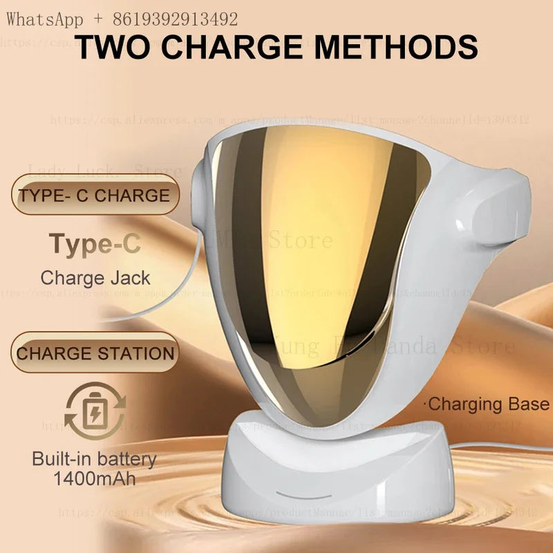 NIR LED Face Mask Red Light Therapy Respirable 3 Colors 807 Lamp Anti-Aging Acne Treat Reduce Wrinkle Full Facial Neck Care Mask