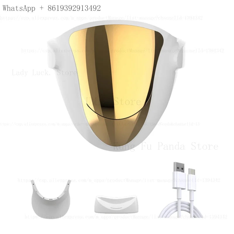 NIR LED Face Mask Red Light Therapy Respirable 3 Colors 807 Lamp Anti-Aging Acne Treat Reduce Wrinkle Full Facial Neck Care Mask